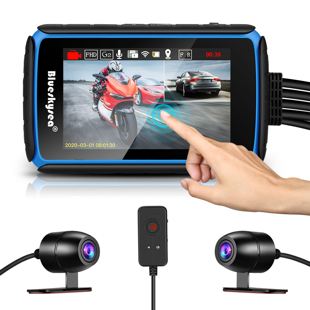 Motor Dash Cam-1080P (voor & achter camera)